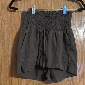 Angel Maternity Charcoal Smocked Shorts Size S